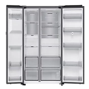Samsung RS90F66BETEO Side-by-Side hűtőszekrény Family Hubbal 614 L, matt metál