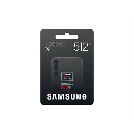 Samsung T9 memóriakártya microSDXC, UHS-I, U3, V30, A2, R200/W130MB/s, 512GB