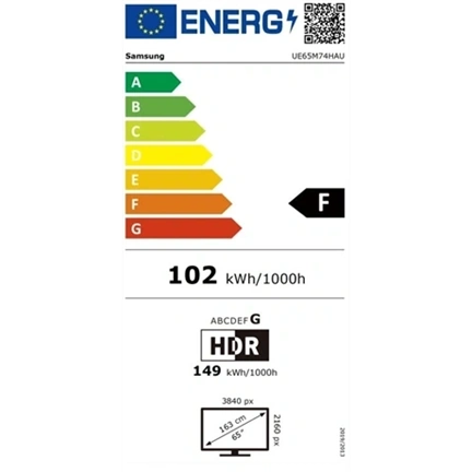 Samsung UE65M74HAUXXH Mini LED 4K UHD Smart TV, 165 cm