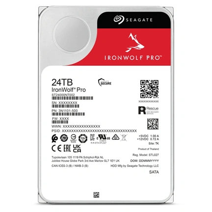 Seagate 24TB 7200rpm SATA-600 512MB Ironwolf Pro
