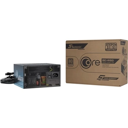 Seasonic Core BC tápegység - 80Plus Bronze, ATX 3.1, PCIe 5.1, 650W