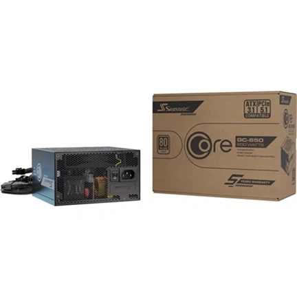 Seasonic Core GC ATX 3.1 tápegység - 80Plus Gold, ATX 3.1, PCIe 5.1, 650W