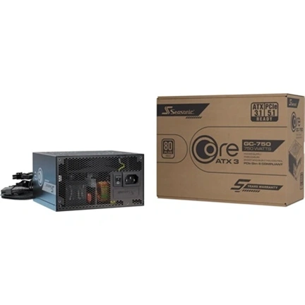 Seasonic Core GC ATX 3.1 tápegység - 80Plus Gold, ATX 3.1, PCIe 5.1, 750W