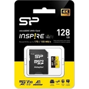 Silicon Power MicroSD kártya - 128GB microSDXC UHS-I U3, 3D TLC NAND (170/150 MB/s A1/V30) DDR200 transfer rate