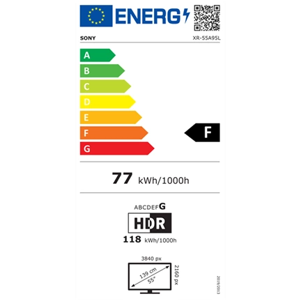 Sony Bravia XR Master televízió XR-55A95L - 55", OLED, 4K UHD, HDR, Google TV