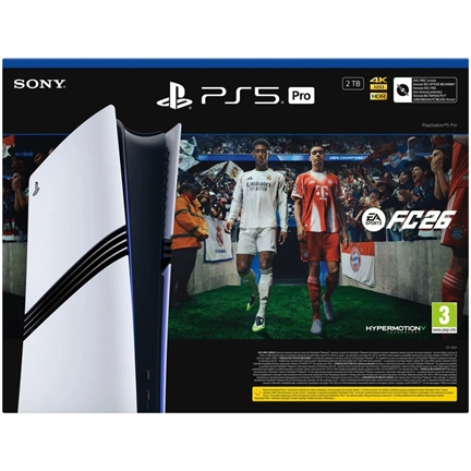 Sony PlayStation 5 Pro Digital Edition 2TB játékkonzol (fehér) + FC 26