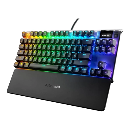 SteelSeries Apex 7 TKL gaming billentyűzet - mechanikus, RGB, OLED kijelző, Red kapcsolók, US