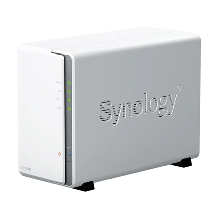 Synology DS223J NAS - 2 lemezes, kompakt, csendes, energiatakarékos, 2x2TB