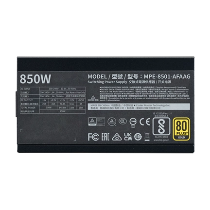 TÁP Cooler Master MWE 850W 80+ Gold Full Modular ATX3.0