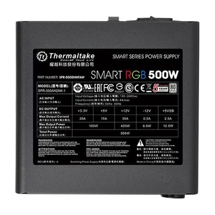 TÁP THERMALTAKE PSU 500W Smart RGB