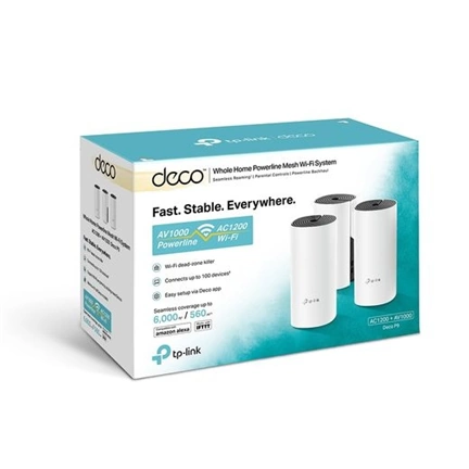TP-LINK Deco P9 AC1200+AV1000 Otthoni Hybrid Mesh Wi-Fi Rendszer (3db)