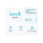 TP-LINK Deco X50 AX3000 Otthoni Mesh Wi-Fi 6 Rendszer (1db)
