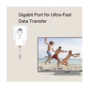TP-LINK TL-PA7019P AV1000 Gigabit Passthrough Powerline Starter Kit