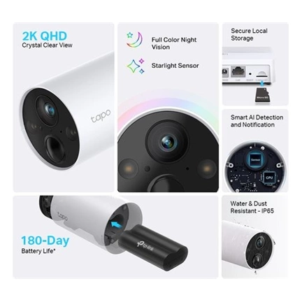 TP-LINK Tapo C420S2 Okos, vezeték nélküli kamera rendszer 2K QHD, 2-Kamerás rendszer