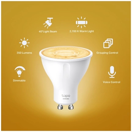 TP-LINK Tapo L610 Smart Wi-Fi Spotlight, Dimmable (2-Pack)