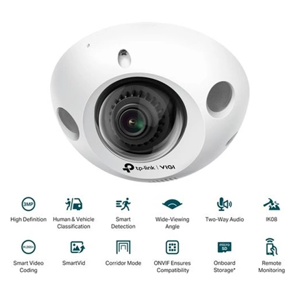 TP-LINK Vigi C230I Mini 3MP IR Mini Dome Network Camera (2.8mm)
