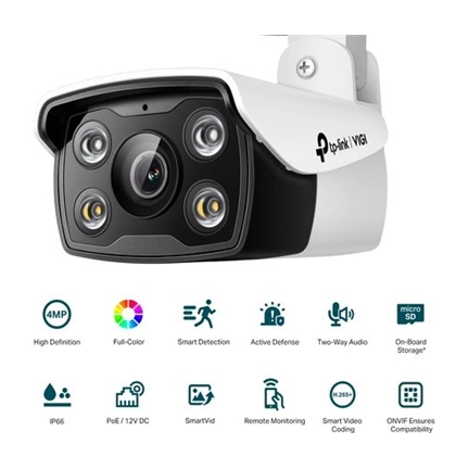 TP-LINK Vigi C340 4MP Outdoor Full-Color Bullet Network Camera (4mm)