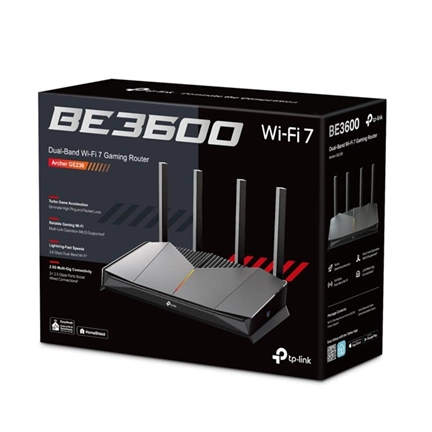 TP-Link Archer GE230 Wi-Fi 7 router játékhoz - kétsávos, BE3600, 2db 2.5Gb-es port, EasyMesh