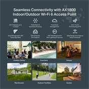 TP-Link Festa F61 Access Point WiFi 6 AX1800 MU-MIMO Gigabites, mennyezetre szerelhető