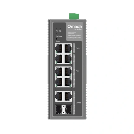 TP-Link IES210GPP Omada 10-Port Gigabit Industrial Easy Managed Switch with 6-Port PoE+ and 2-Port PoE++