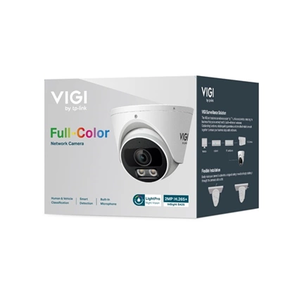 TP-Link InSight S425 - Vigi 2 MP-es, teljes színtartományú hálózati turret-kamera 4 mm-es objektívvel