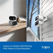TP-Link Tapo C246D beltéri/kültéri két objektíves Pan/Tilt biztonsági kamera