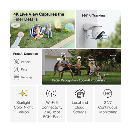 TP-Link Tapo C560WS kültéri Pan/Tilt biztonsági Wi-Fi kamera