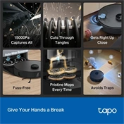 TP-Link Tapo RV50 Pro Omni robotporszívó + fejlett öntisztító dokkolóállomás