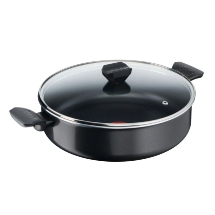 Tefal B5677253 Simply Clean red pároló serpenyő, 28 cm + fedő