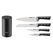 Tefal K2325S75 ICE FORCE műanyag késtartó + 4 kés (kenyérvágó kés, szakácskés, faragókés, univerzális kés)