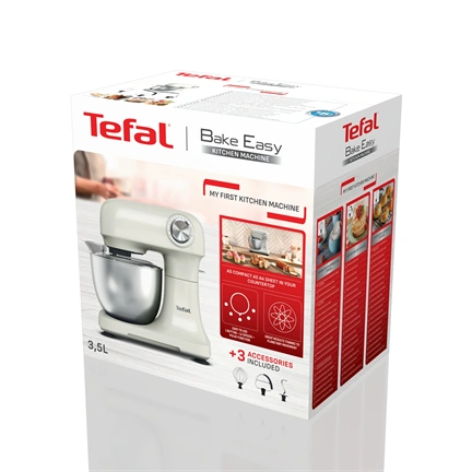 Tefal QB140AF0 Bake Easy Rise konyhai robotgép krémszínű