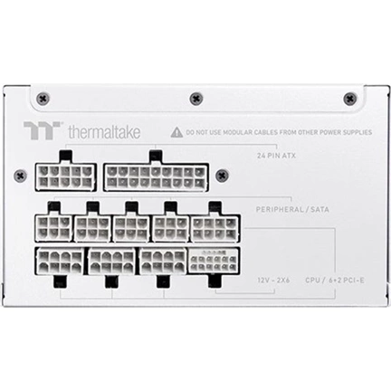 Thermaltake Toughpower GT Snow 850W tápegység - 80 Plus Gold, teljesen moduláris, ATX 3.1, PCIe 5.1, 12V-2x6