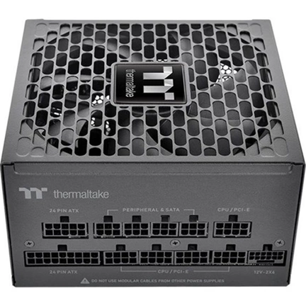 Thermaltake Toughpower PT tápegység - 80 Plus Platinum, teljesen moduláris, ATX 3.1, PCIe 5.1, 12+4pin, 850W
