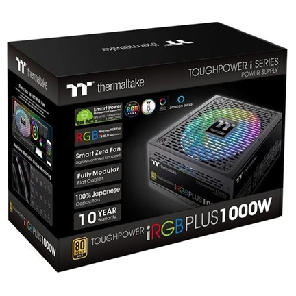 Thermaltake Toughpower iRGB PLUS ATX gaming tápegység 1000W 80+ Gold BOX