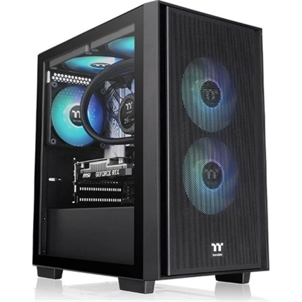 Thermaltake Versa H16 TG ARGB számítógépház - Micro-ATX, edzett üveg, 3db ARGB Lite ventilátor, fekete Thermaltake Versa H16 TG ARGB számítógépház - Micro-ATX, edzett üveg, 3db ARGB Lite ventilátor, fekete