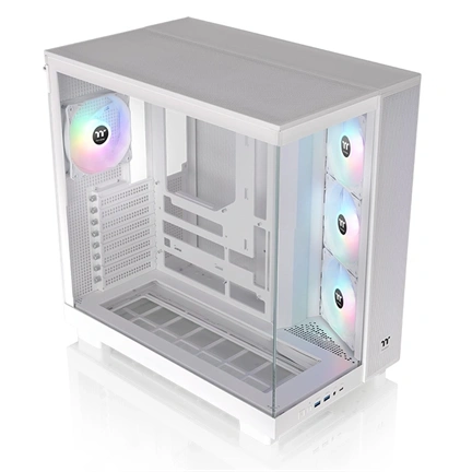 Thermaltake View 380 XL TG számítógépház - ATX, 4db ARGB Lite ventilátor, hófehér