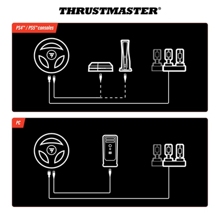 Thrustmaster T98 Ferrari 296 GTB versenykormány + pedál (PS/PC)