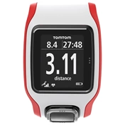 TomTom Runner Cardio GPS sportóra, fehér/piros