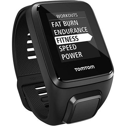TomTom Spark 3 Cardio + Music GPS fitnesz okosóra + headset, fekete, L méret (145 - 206 mm)