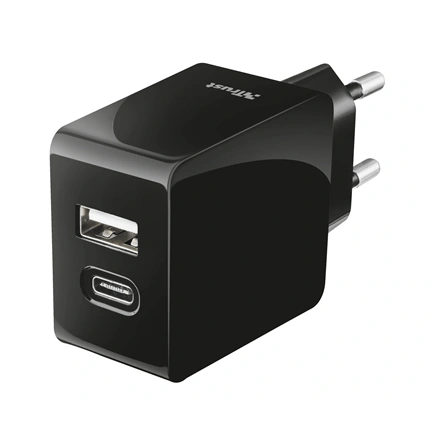 Trust 21589 Fast Dual USB-C & USB Wall Charger for phone