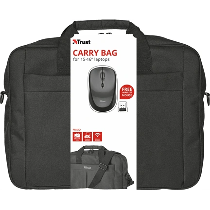 Trust 21685 Primo Laptop Bag 16 Bag with wireless mouse