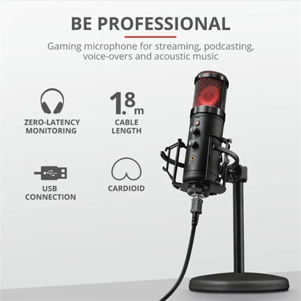 Trust 23510 Gaming GXT 256 Exxo Streaming Microphone