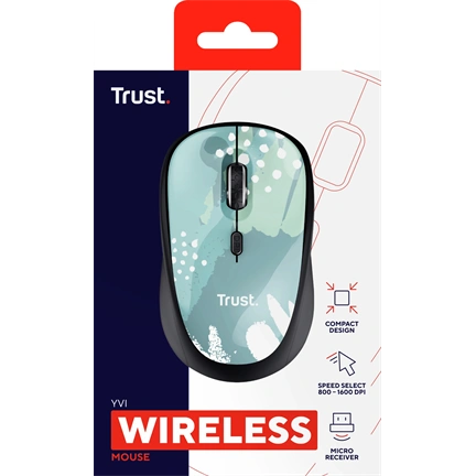Trust 24442 Yvi Wireless Mouse - blue brush