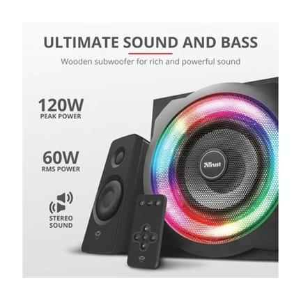 Trust 22944 Gaming GXT 629 Tytan 2.1 RGB Speaker Set