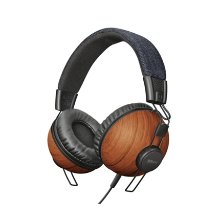 Trust 22637 Noma Headphones - denim wood