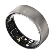 Ultrahuman Ring Air - Smart Ring, Charger, USB Cable / Size-06- Raw_Titanium