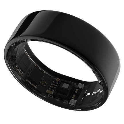Ultrahuman Ring Air - Smart Ring, Charger, USB Cable / Size-08- Aster_Air_Fekete