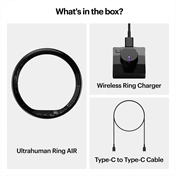 Ultrahuman Ring Air - Smart Ring, Charger, USB Cable / Size-08- Aster_Air_Fekete