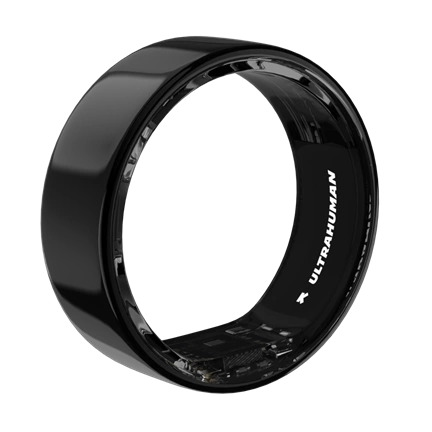 Ultrahuman Ring Air - Smart Ring, Charger, USB Cable / Size-08- Aster_Air_Fekete