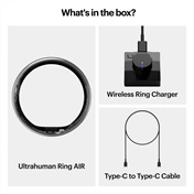 Ultrahuman Ring Air - Smart Ring, Charger, USB Cable / Size-09- Air_Ezüst